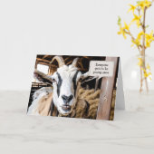 Alte Ziege zum Alten Geburtstag Karte (Gelbe Blume)