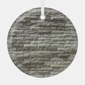 Alte Ziegelmauer: Bedrückte Textur Ornament Aus Glas (Vorderseite)