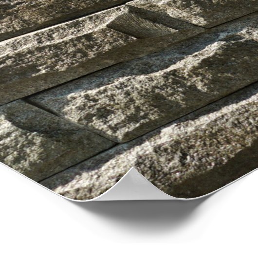 Alte Ziegelmauer: Bedrückte Textur Poster (Ecke)