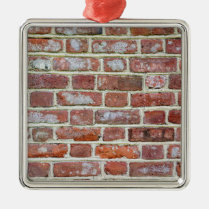 Alte Ziegelmauer Ornament Aus Metall