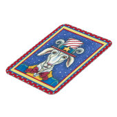 ALTE ZIEGELUNKEL SAM, FARM PATRIOTIC BILLYGOAT MAGNET (Linke Seite)