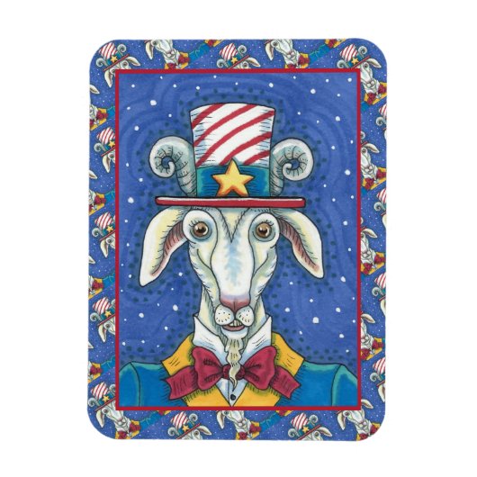 ALTE ZIEGELUNKEL SAM, FARM PATRIOTIC BILLYGOAT MAGNET (Vertikal)
