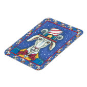 ALTE ZIEGELUNKEL SAM, FARM PATRIOTIC BILLYGOAT MAGNET (Linke Seite)