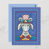 ALTE ZIEGELUNKEL SAM, FARM PATRIOTIC BILLYGOAT POSTKARTE (Vorne/Hinten)