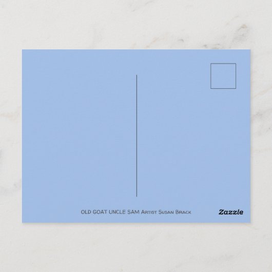 ALTE ZIEGELUNKEL SAM, FARM PATRIOTIC BILLYGOAT POSTKARTE (Rückseite)