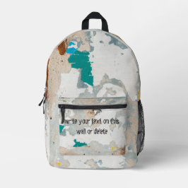 Alte Ziegelwand im Loft-Stil Bedruckter Rucksack