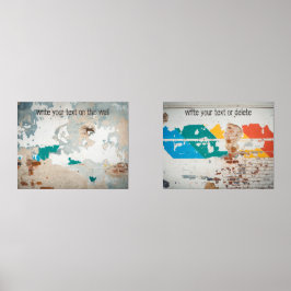 Alte Ziegelwand im Loft-Stil Bilderwand Sets