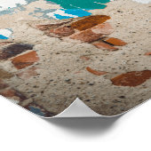 Alte Ziegelwand im Loft-Stil Poster (Ecke)