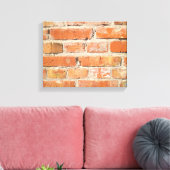 Alte Ziegelwand mit Peeling Leinwanddruck (Insitu (Wohnzimmer))