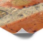 Alte Ziegelwand mit Peeling Poster (Ecke)