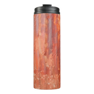 Alte Zinkoberfläche im Vintage-Stil. Rostige Wand Thermosbecher