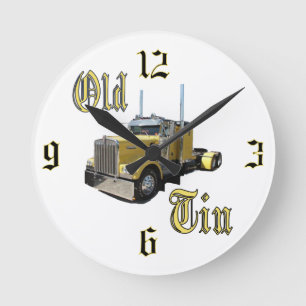 Alte Zinn-Wanduhr Runde Wanduhr