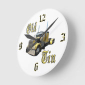 Alte ZinnWall-Uhr Runde Wanduhr (Winkel)