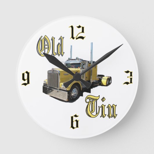 Alte ZinnWall-Uhr Runde Wanduhr (Vorderseite)