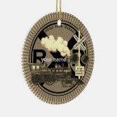 Alte Zug Namensschmuck Keramik Ornament (Rechts)
