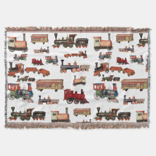 Alte Zugbahn Bunte Züge Muster Decke