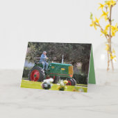 Alte Zugmaschine Karte (Gelbe Blume)