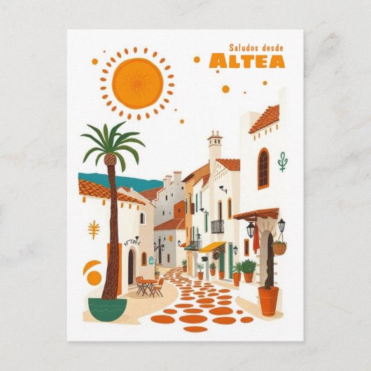 Altea Spanien Urlaub Costa Blanca Postcar Postkarte (Vorderseite)