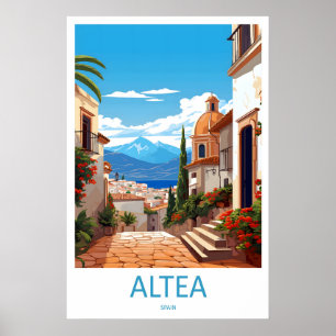 Altea Vintage-Reiseposter Skigebiet Nationalpark Poster