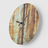 Alteisenrost: Metallhintergrund Große Wanduhr (Winkel)