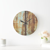 Alteisenrost: Metallhintergrund Große Wanduhr (Zuhause)
