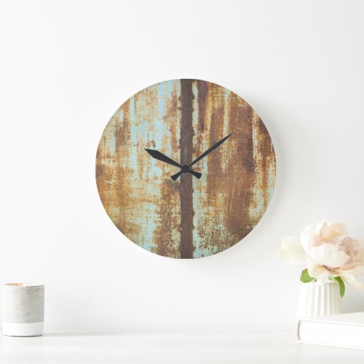 Alteisenrost: Metallhintergrund Große Wanduhr (Zuhause)