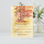 alten Baum rustikale Hochzeitskarten RSVP Karte (Stehend Vorderseite)