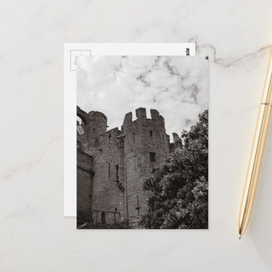 Altenglische Burg. Postkarte (Vorderseite/Rückseite Beispiel)