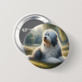 Altenglischer Schäferhund Button (Vorne & Hinten)