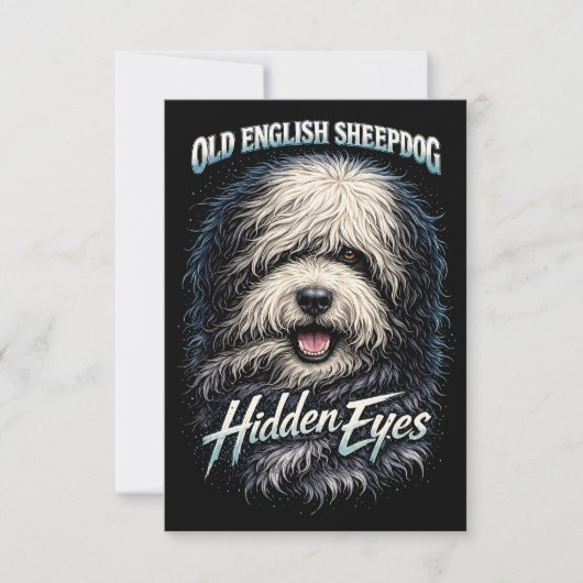 Altenglischer Schäferhund Dankeskarte (Vorderseite)