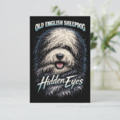 Altenglischer Schäferhund Dankeskarte (Stehend Vorderseite)