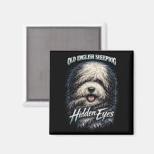 Altenglischer Schäferhund Magnet (Vorderseite/Rückseite)