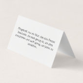 Altenpflege Ambulante Pflege Visitenkarten (Rückseite)