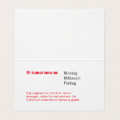 Altenpflege Ambulante Pflege Visitenkarten (Innenseite Aufgefaltet)