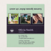 Altenpflege Berufliche Lila Visitenkarte (Außenseite Aufgefaltet)