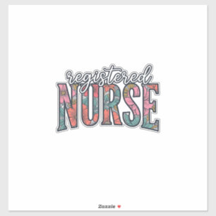 Altenpfleger-Blumen-Typografie-Shirt D Aufkleber