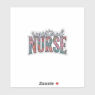 Altenpfleger-Blumen-Typografie-Shirt D Aufkleber