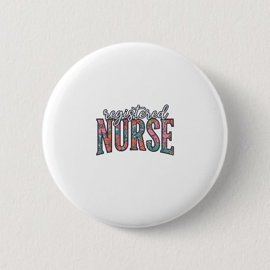 Altenpfleger-Blumen-Typografie-Shirt D Button (Vorderseite)