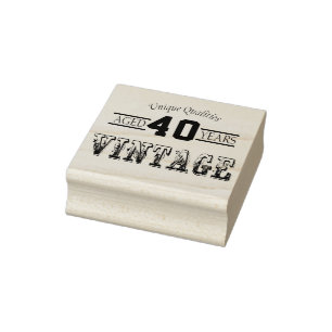 Alter 00 Jahre   VINTAG Gummistempel