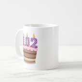 Alter 102 auf Geburtstagskuchen Kaffeetasse (Vorderseite Links)
