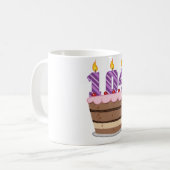 Alter 104 auf Geburtstagskuchen Kaffeetasse (Vorderseite Links)