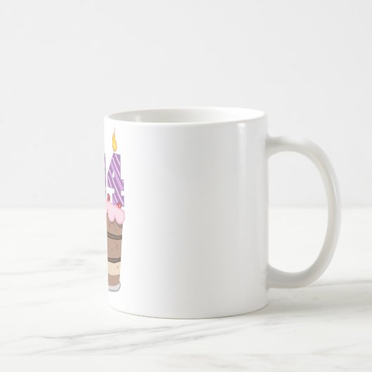 Alter 104 auf Geburtstagskuchen Kaffeetasse (Rechts)