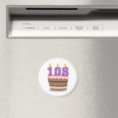 Alter 108 auf Geburtstagskuchen Magnet (In Situ (Geschirrspüler))