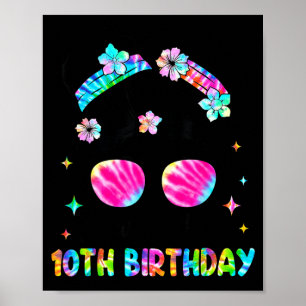 Alter 10. Geburtstag 10-jähriges Mädchen zum 10. G Poster