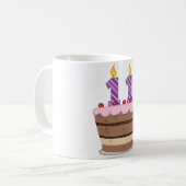 Alter 11 auf Geburtstagskuchen Kaffeetasse (Vorderseite Links)