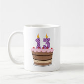 Alter 13 auf Geburtstagskuchen Kaffeetasse (Links)