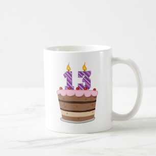 Alter 13 auf Geburtstagskuchen Kaffeetasse