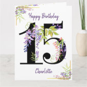 Alter 15 Personalisiert 15. Geburtstag Karte (Vorderseite)