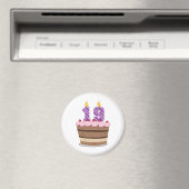 Alter 19 auf Geburtstagskuchen Magnet (In Situ (Geschirrspüler))