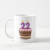 Alter 22 auf Geburtstagskuchen Kaffeetasse (Links)